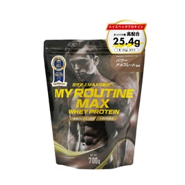 マイルーティーンMAXプロテイン (チョコレート, 700g)【ニックさんご紹介中】 タンパク質25g以上 高タンパク質 HMB配合 ビタミンC ビタミンB 11種類のビタミン