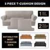 PrinceDeco T Cushion Loveseat Slipcover 3 Pieces Sofa Covers for