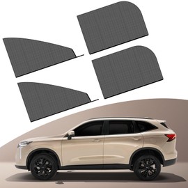 leediga 4 PCS Car Window Shades, Protection from Heat and UV High-Density Breathable Mesh Car Window Screen, Universal Privacy Shade, for Most SUVs (Black)