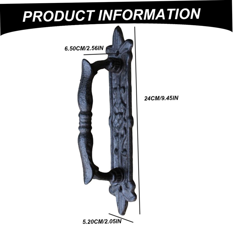 Barn Door Handles European-Style Heavy Duty Retro Cast Iron Antique