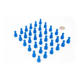 Plastic Pawns: Set of 36 Blue Color Board Game Playing Pieces (Chess & Sorry Replacement Halma Pawn Markers, Colored School Classroom Supplies, Arts & Crafts Projects, Education Components)