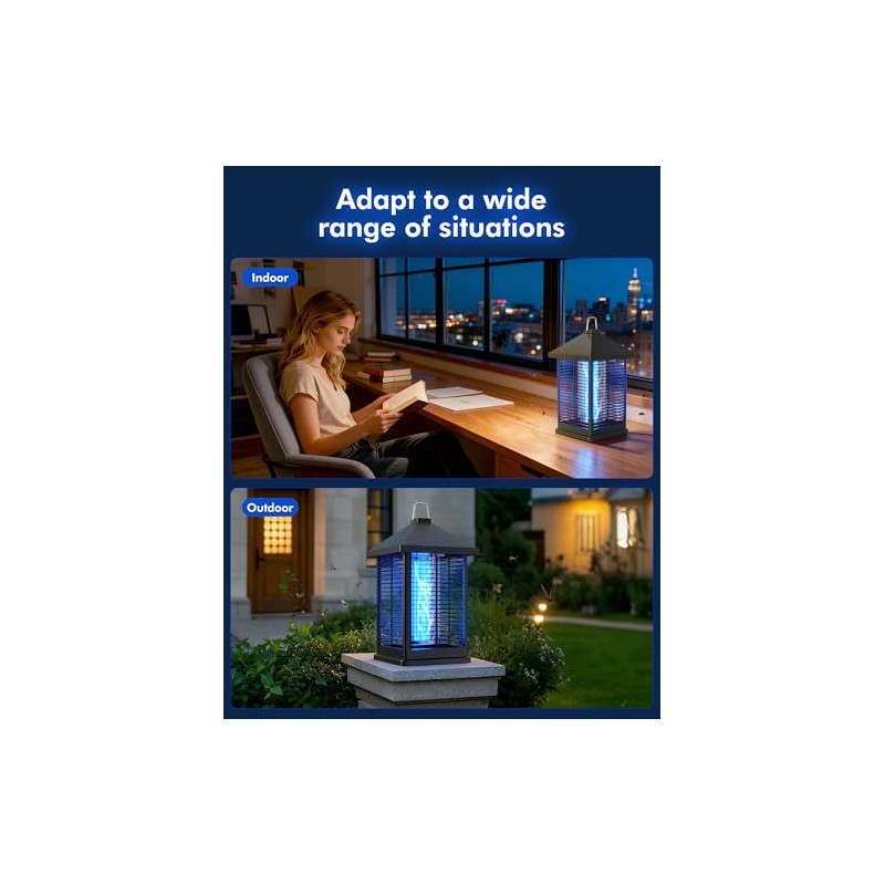 Bug Zapper Indoor & Outdoor with Auto Smart Light Sensor,