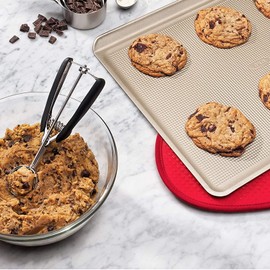 Ice Cream Cookie Scoop for Baking Set of 3, Melon Baller Scoop Anti-Freeze Handle Stainless Steel Scooper with Trigger, Cupcake Scoop Batter Dispenser Tablespoon for Dough Ball, Ice cream,Snow Cone