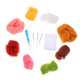 COHEALI Needle Felting Starter Kit Doughnut Felt Crafts DIY Wool Felt for Beginners Fun Dessert Theme Decor Craft Supplies Enhance Creativity Family Activity