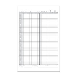 BookFactory Restaurant Reservations Book, 365 Day Table/Dinner Reservations, 408 Pages, 8 7/8'' x 13 1/2'' Red Imitation Leather, Section Sewn Hardbound (Made in USA)