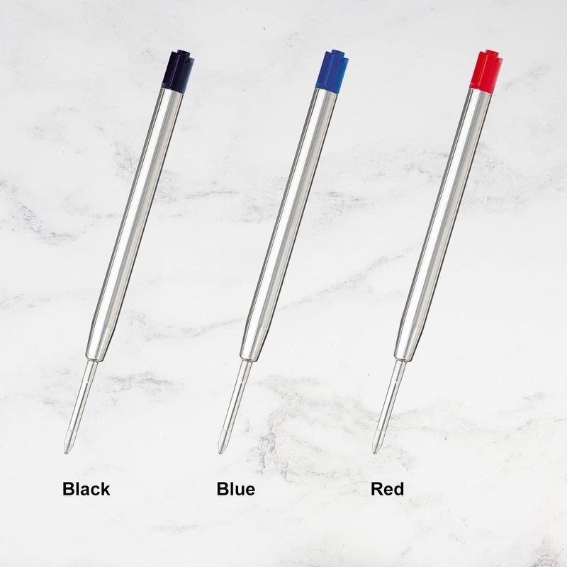 Black Ink Pen Refills Ballpoint Black, 12 Pack Ballpoint Pen