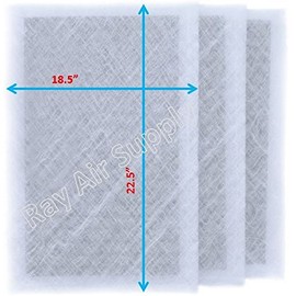 RayAir Supply 20x25 Dynamic Air Cleaner Replacement Filter Pads 20X25 Refills (3 Pack) White