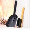 Kingson Fireplace Shovel Black Ash Shovel and Brush, Dustpan Set