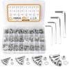 520PCS M3 M4 M5 M6 Stainless Steel Hex Button Screws