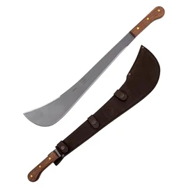 Condor Tool & Knife Viking Machete - 3mm Thick Full Tang Machete with Hand Crafted Welted Leather Sheath - 1075 High Carbon Steel with Walnut Handle - 20in Blade - 32.1oz