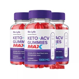 Keto 3-Pack Biolyfe Max Keto Gummies Bio Lyfe Keto Gummies Biolife Max(180 Gummies)