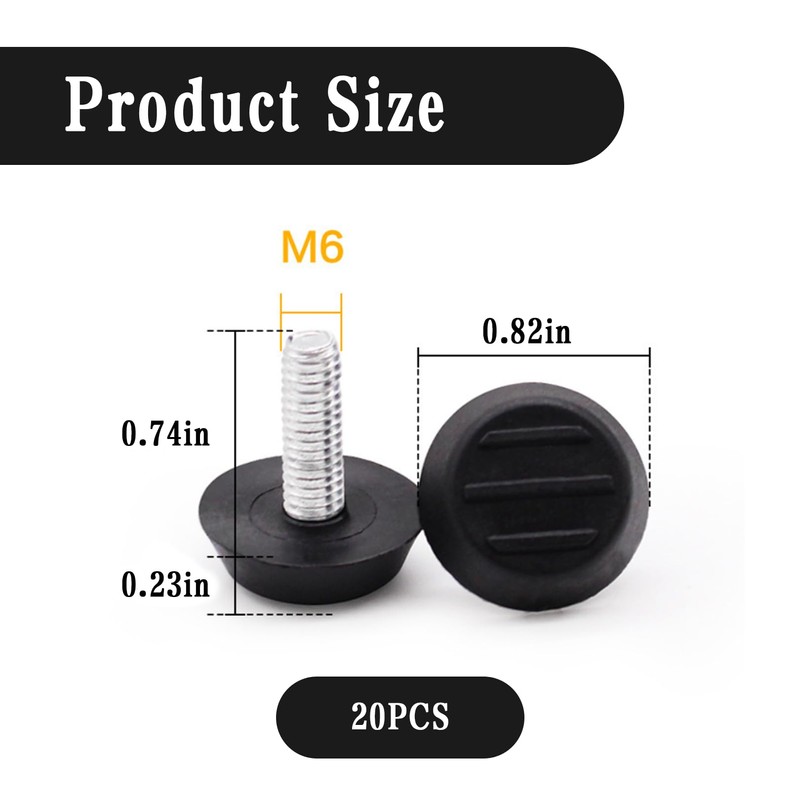 Pejlnd Adjustable Furniture Feet - Pack of 20 Adjustable Feet