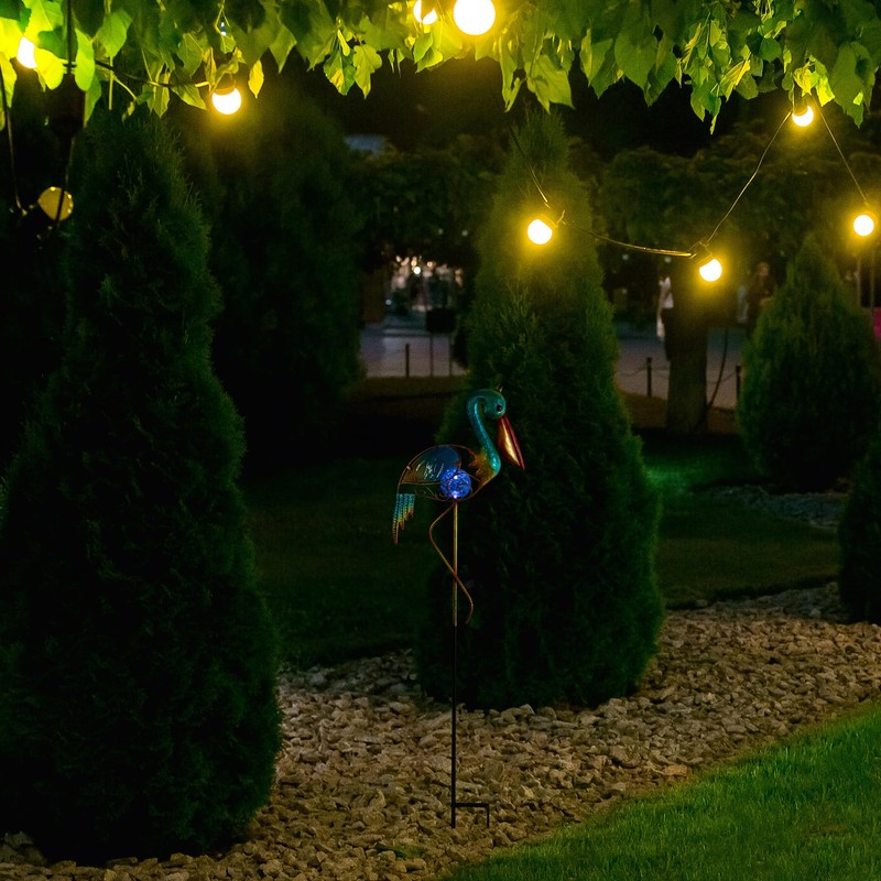 Solar Lighted Pelican Outdoor Garden Stake - 37.5"