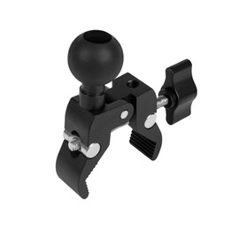 Nilkatss - Base de abrazadera de montaje en manubrio de aleación Al con bola de 1 pulgada para rieles de 0.5 a 1.75 pulgadas de diámetro, garra versátil compatible con soportes RAM, brazo de doble