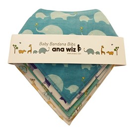 Premium Baby Bandana Bibs, 100% Organic Cotton, Set of 5 Unique Designs (Boys Set)