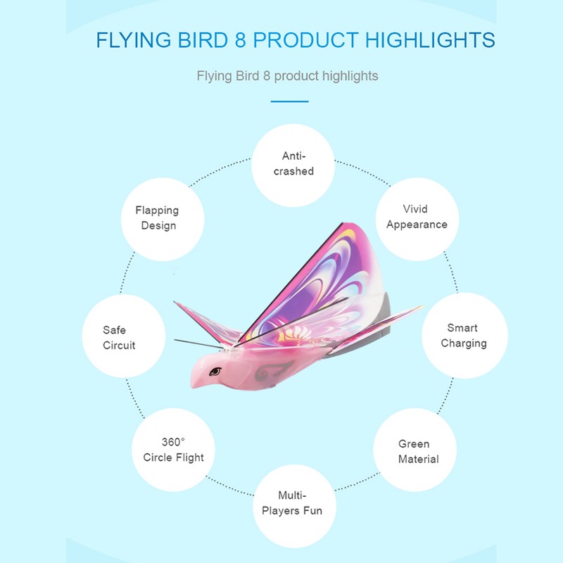 Electronic Drone Flying Birds Remote Control Electronic Bird Lightweight Durable