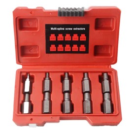 TOMMYFIELD Broken Bolt Extractor Head Screw Extractor, Screw Thread Repair, Storage Box Included, Hex Head Included (Kit)