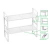 Wobmmi Expandable Spice Rack, Stackable Metal Pantry Storage Shelves Stand,