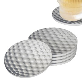 Coasters for Drinks, Absorbent Ceramic Drink Coasters for Coffee Table, Cup Coasters Set of 4, Golf Ball Golfing Sport Coasters for Wooden Table, Bar Coasters 4 Inches