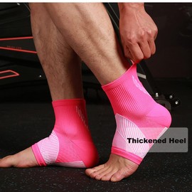H HOME-MART Plantar Fasciitis Socks with Arch Support, Foot Care Ankle Brace Ankle Support Compression Sleeve Socks, Eases Swelling & Heel Spurs, Ankle Brace Support, Increases Circulation (Pink, M(EU 38-40)