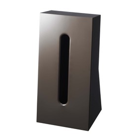 山崎実業(Yamazaki) ティッシュケース ブラウン 約W13×D11×H25.5cm スマート smart スリムに立てて置ける 7985