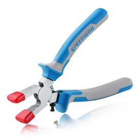 SPEEDWOX Running Pliers Glass Running Pliers Stained Glass Running Pliers Glass Nipper Glass Punch Glass Cutter Glass Cutting Nipper Stained Glass Nipper Heavy Duty Key Fob Pliers Tool Metal Glass Running Pliers with Curved Jaws Studio Running Pliers with Rubber Tip Glass Pliers Curved Shape Ideal for Stained Glass Work