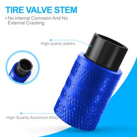 HZJD Tire Valve Stem Caps, Blue(4 Pack)