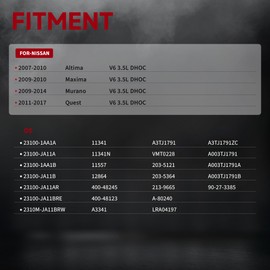 ZYLARO Alternator For/Nissan Murano 2009-2014,Maxima 2009-2014 2016-2020,Quest 2011-2017 3.5L V6,12V 130Amp CW 7-Groove Pulley Upgraded High Output Alternator 23100-1AA1A