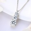 DYUNQ 1.75CT Moissanite Pendant Necklace, 925 Sterling Silver Lab Created