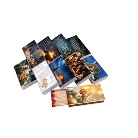 jameitop® 10 x Packs of 45 XL Matchboxes, 10 cm with Christmas/Christmas Design Matches