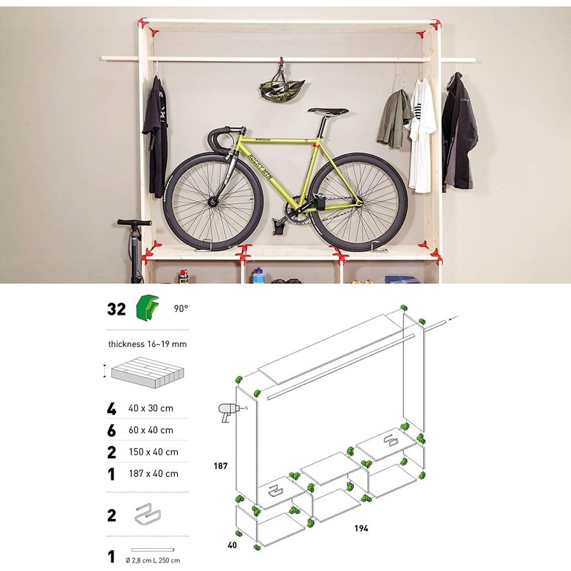 Playwood Connector, 90 Degree, 4 Pack