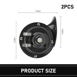 MOXRUQ 2 PCS Snail Air Horn, 300DB Super Loud Train Horn, 12V Waterproof Air Horns Snail Double Horn, Universal Car Horn Replacement Kit, for Cars Trucks and Motorcycles (Blue)