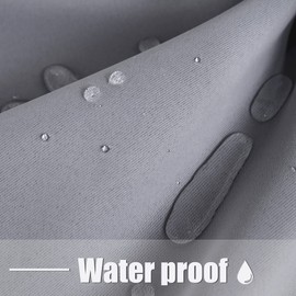 BONZER Outdoor Curtains for Patio Waterproof - Light Blocking Weather Resistant Privacy Grommet Blackout Curtains for Gazebo, Porch, Pergola, Cabana, Deck, Sunroom, 1 Panel, 70W x 120L inch, Silver