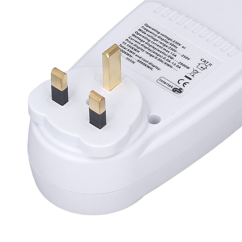 Power Meter Socket Large Screen Backlit Display Overload Protection Data