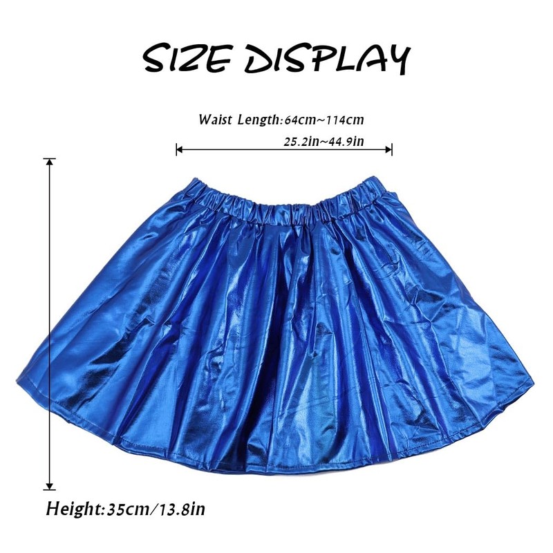 Kakaco - Minifalda elástica acampanada para mujer y niña, h,azul