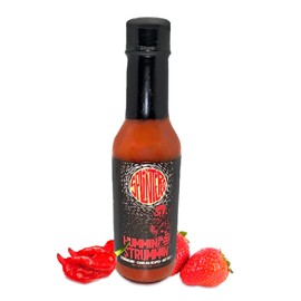 Splintered Sauce Hummin' & Strummin' Hot Sauce - Carolina Reaper and Strawberry - Vegetarian - 5 Oz- Perfect for Salad Dressings, BBQ, Desserts, Gift Sets, Spicy Food Enthusiasts and More!