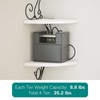 Alsonerbay Floating Corner Wood Shelves, 4 Tier Wall Mounted Rustic