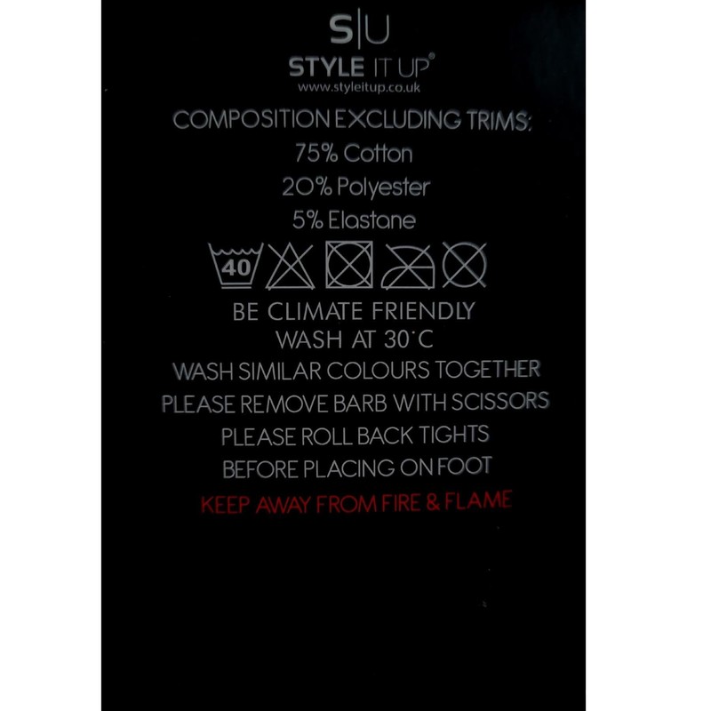 Style It Up Girls Plain Tights Back to School Warm