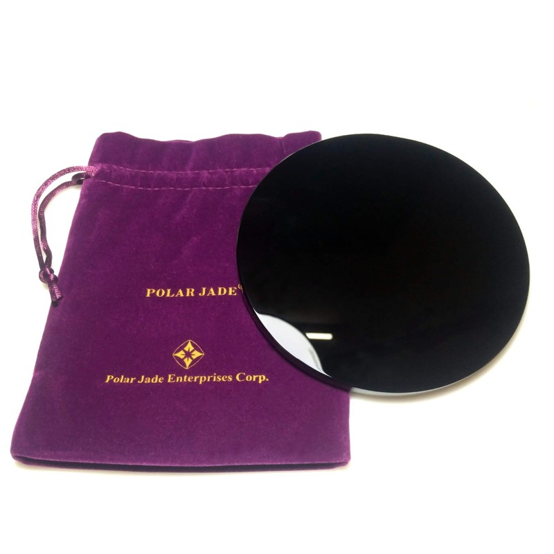 Polar Jade Black Obsidian Mirror for Scrying and Insights, Real