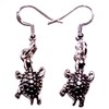 Antique Silver Tortoise/Turtle (20mm x 12mm) Earrings on Sterling Silver