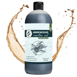 Aceite de ricino negro, 100% puro aceite de ricino negro jamaicano trópico, 946.35ml (32 oz)