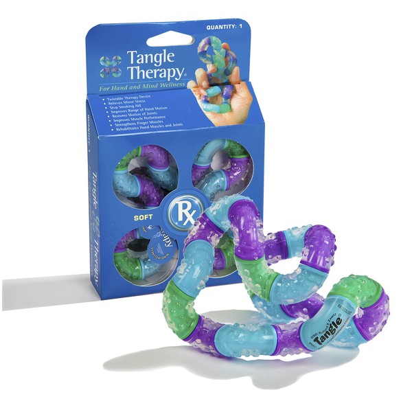 Tangle Therapy - Fidget Tangle to Reduce Anxiety - Rubber Textured Fidget for Hand Therapy