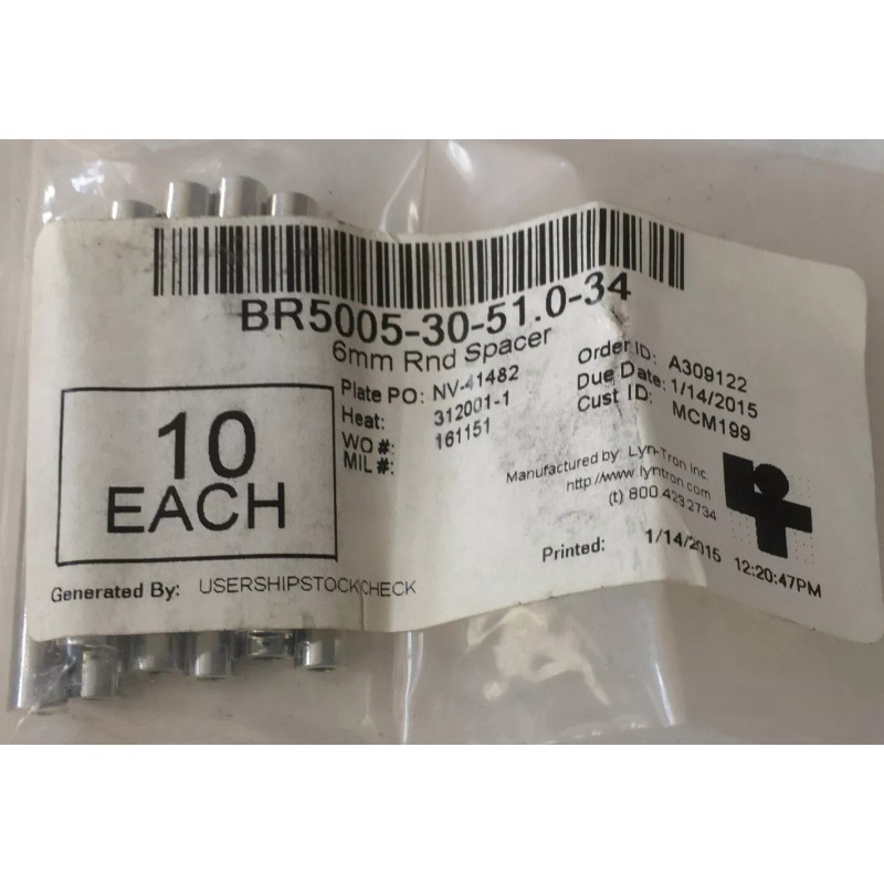 Unbranded [10 Pack]6 mm OD 51 mm Long Zinc Plated