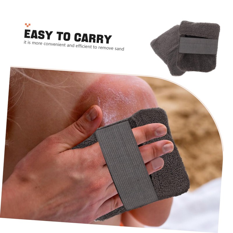 Sosoport 2pcs Sand Remover Mitts and Bag Efficient Sand Removal