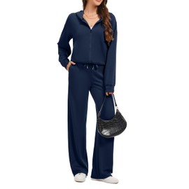 Sixstar Women 2 Piece Sets Sweatsuit Long Sleeve Hoodie Tracksuit Travel Outfits Joggers Sweatpants Matching Sets