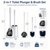 2-in-1 Toilet Plunger & Brush Set for Bathroom Cleaning –