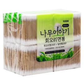 Tree Story Swirl Cotton Swabs 400P (200 Swirl + 200 Regular) 5 Sets 10ea