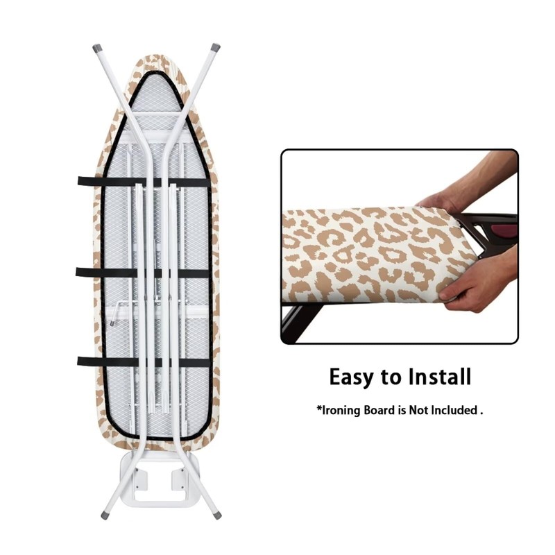 Annejudy Leopard Ironing Board Cover and Pad Standard Size Easy