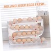 LABRIMP Egg Holder for Fridge Transparent Storage Organizer with Automatic