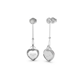 Guess Fine Heart Earrings JUBE01425JWRHT-U Brand One Size Non Precious Metal No Gemstone, Non-precious metal, No Gemstone